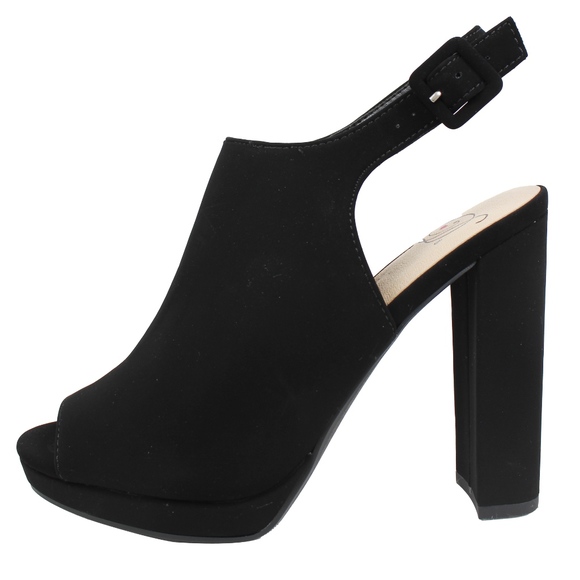 peep toe slingback block heels